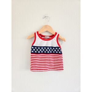 Vintage Healthtex Stars And Stripes Tank Top Red White And Blue